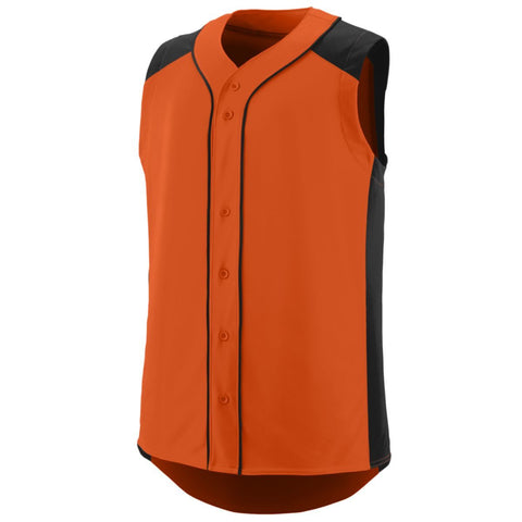 Augusta Sportswear Youth Sleeveless Slugger Jersey in Orange/Black  -Part of the Youth, Youth-Jersey, Augusta-Products, Baseball, Shirts, All-Sports, All-Sports-1 product lines at KanaleyCreations.com