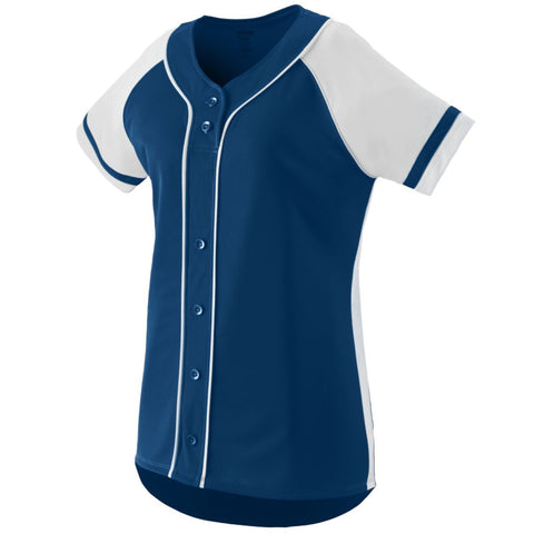 Augusta Sportswear Ladies Winner Jersey in Navy/White  -Part of the Ladies, Ladies-Jersey, Augusta-Products, Softball, Shirts product lines at KanaleyCreations.com