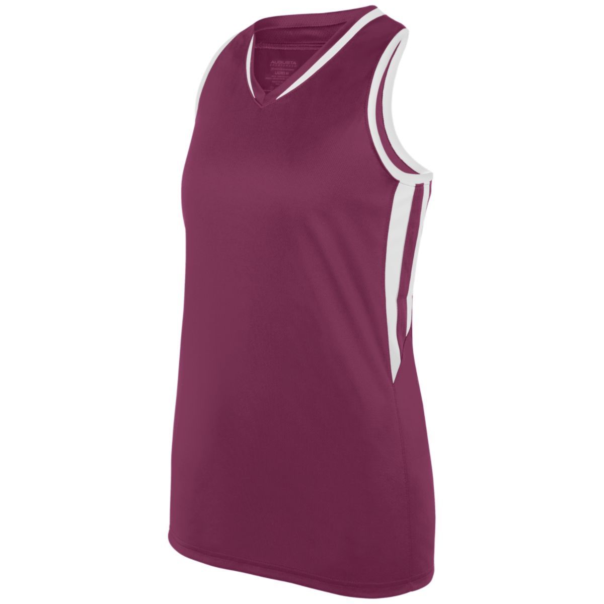 Augusta Sportswear Ladies Full Force Tank in Maroon/White  -Part of the Ladies, Ladies-Tank, Augusta-Products, Shirts product lines at KanaleyCreations.com