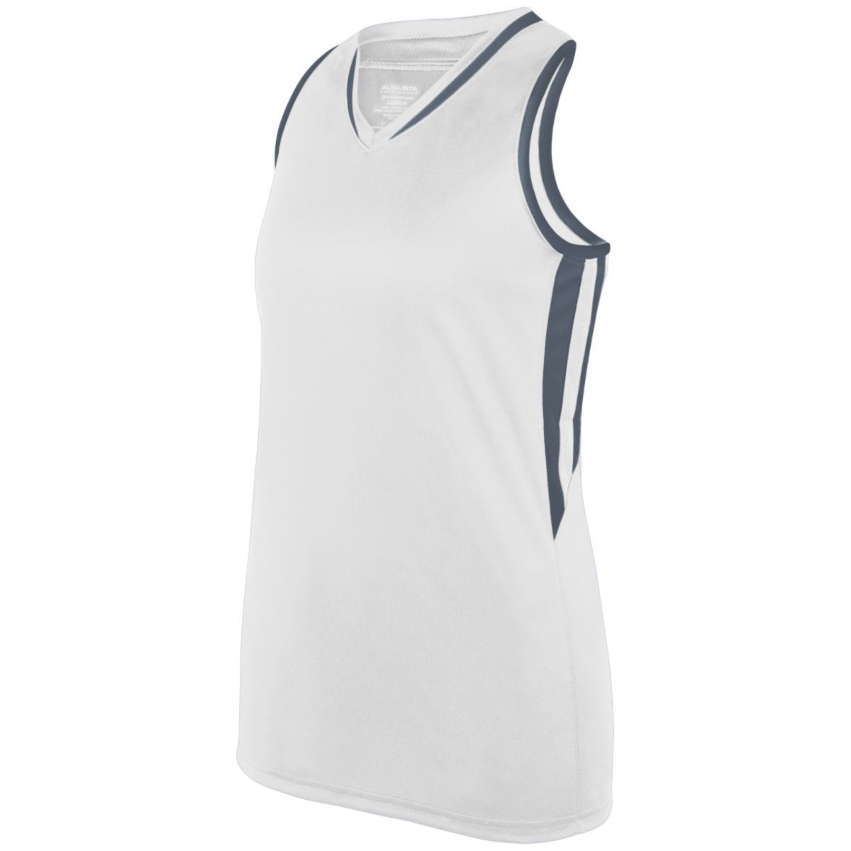 Augusta Sportswear Girls Full Force Tank in White/Graphite  -Part of the Girls, Augusta-Products, Girls-Tank, Shirts product lines at KanaleyCreations.com