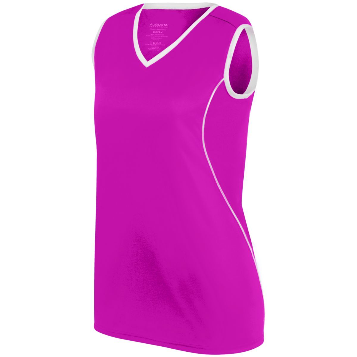 Augusta Sportswear Ladies Firebolt Jersey in Power Pink/White  -Part of the Ladies, Ladies-Jersey, Augusta-Products, Softball, Shirts product lines at KanaleyCreations.com