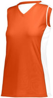 Augusta Sportswear Ladies Paragon Jersey in Orange/White/Silver Grey  -Part of the Ladies, Ladies-Jersey, Augusta-Products, Softball, Shirts product lines at KanaleyCreations.com