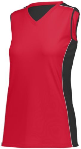 Augusta Sportswear Girls Paragon Jersey in Red/Black/White  -Part of the Girls, Augusta-Products, Softball, Girls-Jersey, Shirts product lines at KanaleyCreations.com