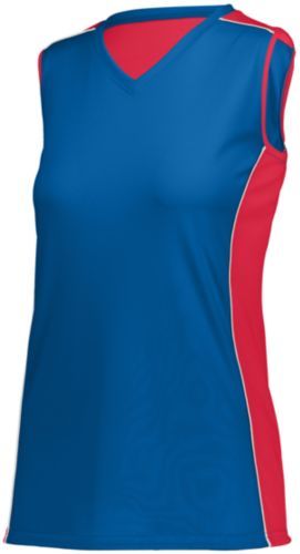 Augusta Sportswear Girls Paragon Jersey in Royal/Red/White  -Part of the Girls, Augusta-Products, Softball, Girls-Jersey, Shirts product lines at KanaleyCreations.com
