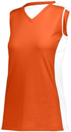 Augusta Sportswear Girls Paragon Jersey in Orange/White/Silver Grey  -Part of the Girls, Augusta-Products, Softball, Girls-Jersey, Shirts product lines at KanaleyCreations.com