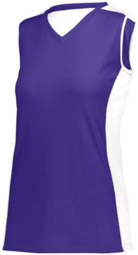 Augusta Sportswear Girls Paragon Jersey in Purple/White/Silver Grey  -Part of the Girls, Augusta-Products, Softball, Girls-Jersey, Shirts product lines at KanaleyCreations.com