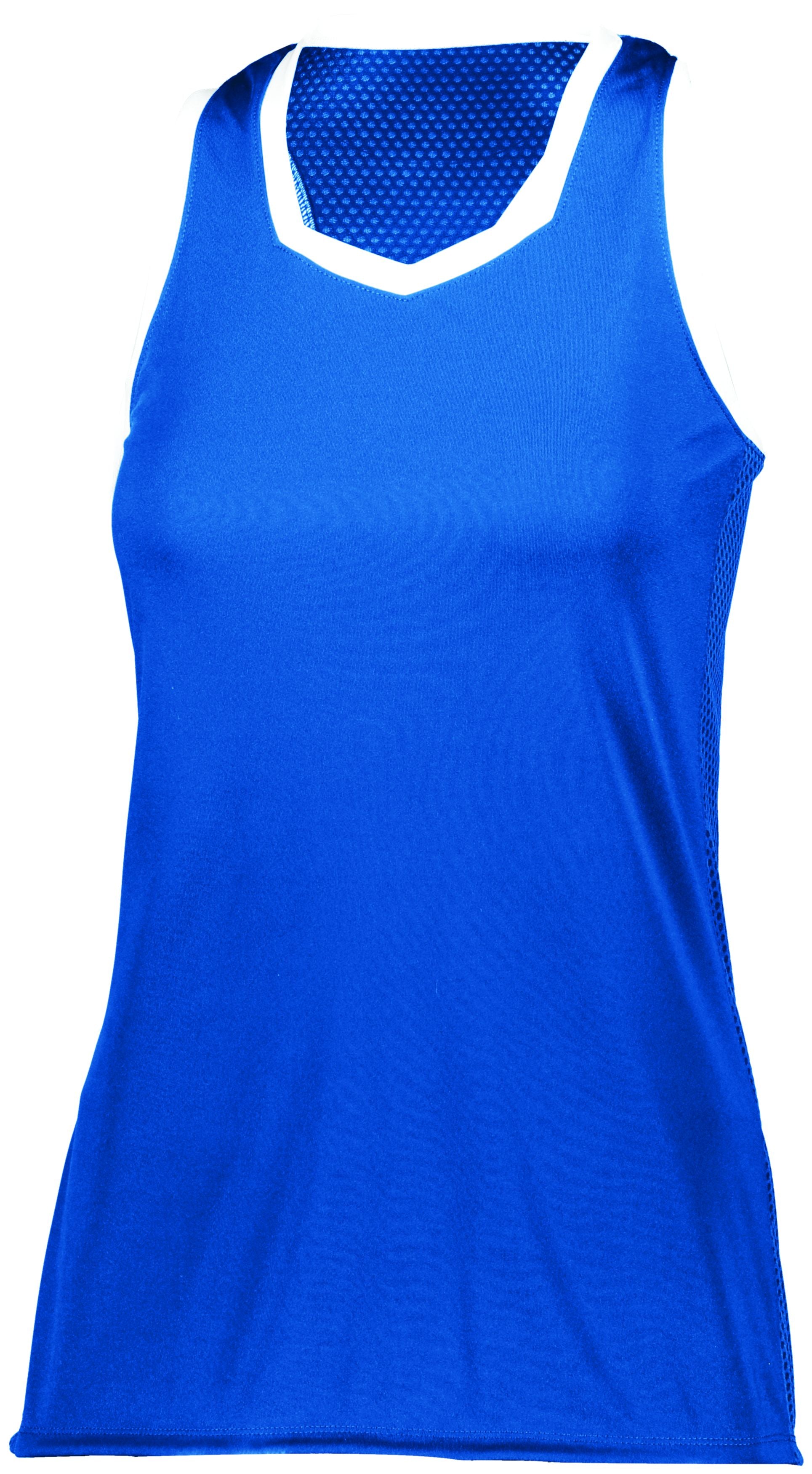 Augusta Sportswear Ladies Crosse Jersey in Royal/White  -Part of the Ladies, Ladies-Jersey, Augusta-Products, Shirts product lines at KanaleyCreations.com