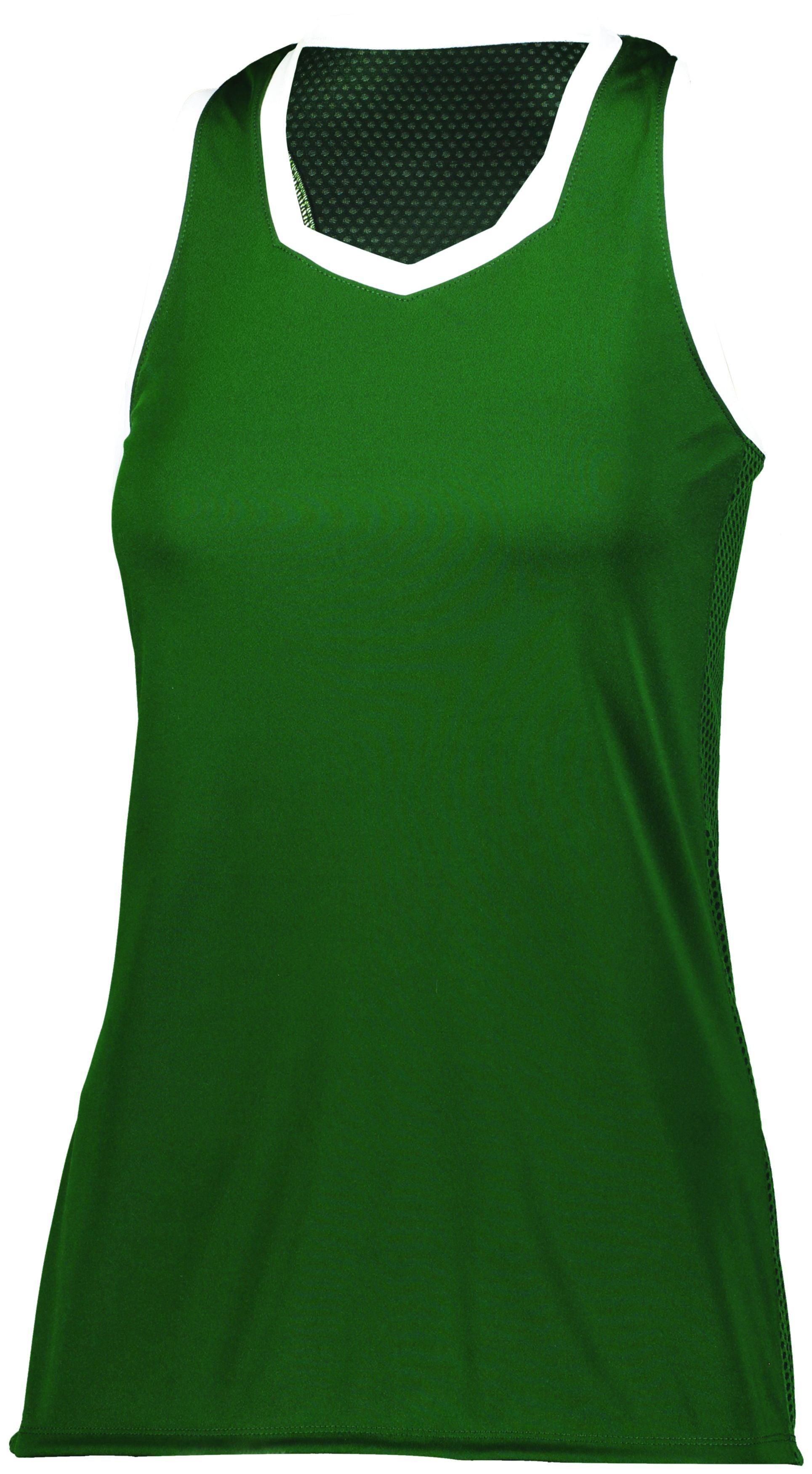 Augusta Sportswear Ladies Crosse Jersey in Dark Green/White  -Part of the Ladies, Ladies-Jersey, Augusta-Products, Shirts product lines at KanaleyCreations.com