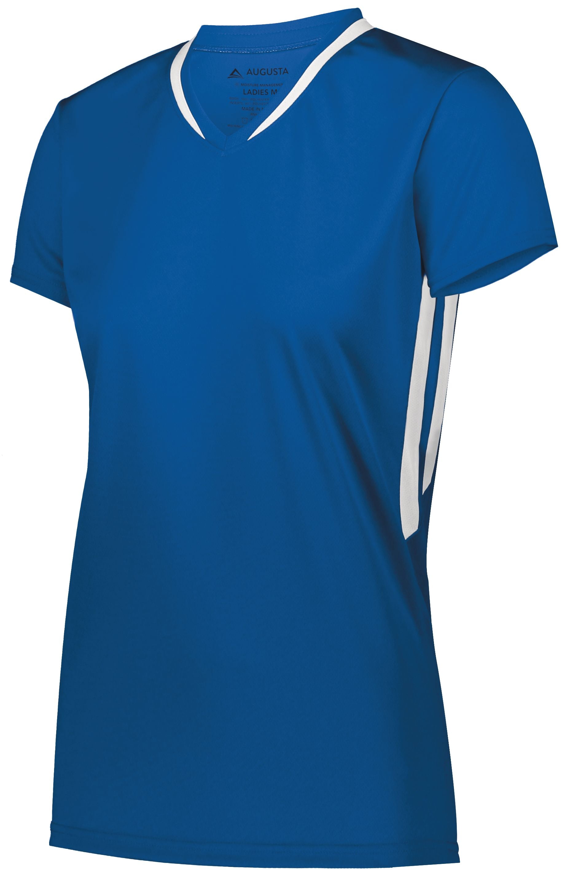 Augusta Sportswear Ladies Full Force Short Sleeve Jersey in Royal/White  -Part of the Ladies, Ladies-Jersey, Augusta-Products, Lacrosse, Shirts, All-Sports, All-Sports-1 product lines at KanaleyCreations.com