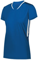 Augusta Sportswear Girls Full Force Short Sleeve Jersey in Royal/White  -Part of the Girls, Augusta-Products, Lacrosse, Girls-Jersey, Shirts, All-Sports, All-Sports-1 product lines at KanaleyCreations.com