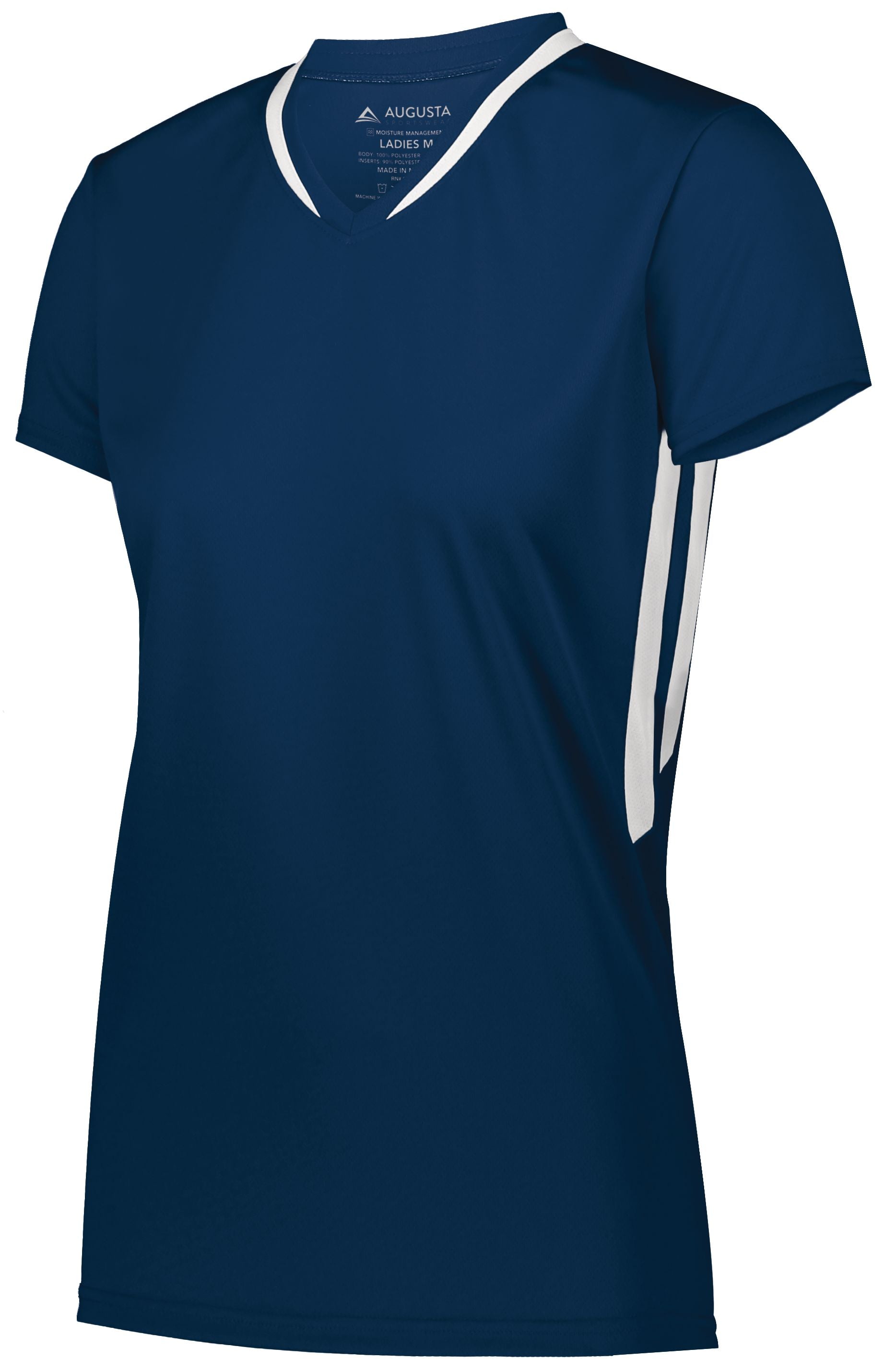 Augusta Sportswear Ladies Full Force Short Sleeve Jersey in Navy/White  -Part of the Ladies, Ladies-Jersey, Augusta-Products, Lacrosse, Shirts, All-Sports, All-Sports-1 product lines at KanaleyCreations.com