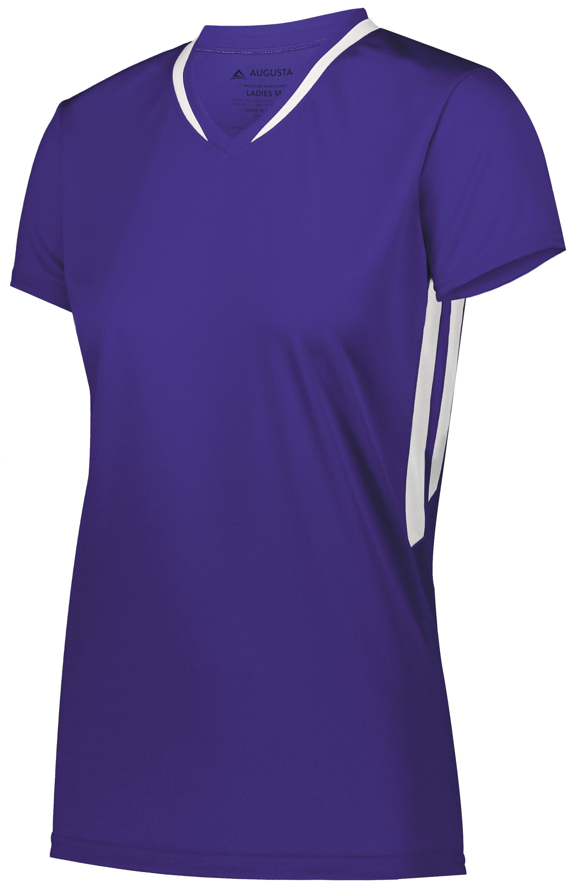 Augusta Sportswear Ladies Full Force Short Sleeve Jersey in Purple/White  -Part of the Ladies, Ladies-Jersey, Augusta-Products, Lacrosse, Shirts, All-Sports, All-Sports-1 product lines at KanaleyCreations.com