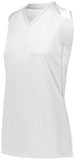 Augusta Sportswear Girls Rover Jersey in White  -Part of the Girls, Augusta-Products, Softball, Girls-Jersey, Shirts product lines at KanaleyCreations.com