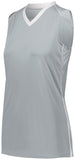 Augusta Sportswear Girls Rover Jersey in Silver/White  -Part of the Girls, Augusta-Products, Softball, Girls-Jersey, Shirts product lines at KanaleyCreations.com