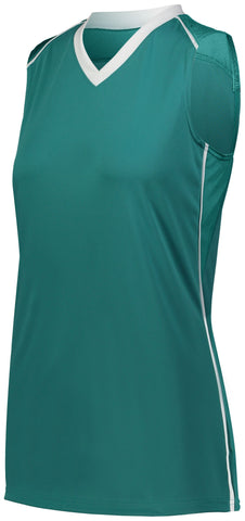 Augusta Sportswear Ladies Rover Jersey in Teal/White  -Part of the Ladies, Ladies-Jersey, Augusta-Products, Softball, Shirts product lines at KanaleyCreations.com