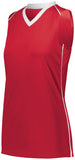 Augusta Sportswear Girls Rover Jersey in Scarlet/White  -Part of the Girls, Augusta-Products, Softball, Girls-Jersey, Shirts product lines at KanaleyCreations.com