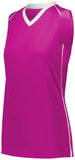 Augusta Sportswear Girls Rover Jersey in Power Pink/White  -Part of the Girls, Augusta-Products, Softball, Girls-Jersey, Shirts product lines at KanaleyCreations.com