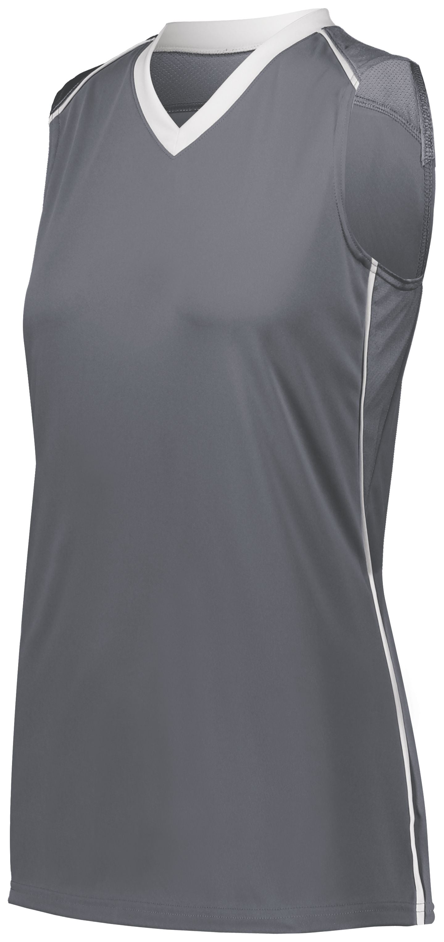 Augusta Sportswear Ladies Rover Jersey in Graphite/White  -Part of the Ladies, Ladies-Jersey, Augusta-Products, Softball, Shirts product lines at KanaleyCreations.com