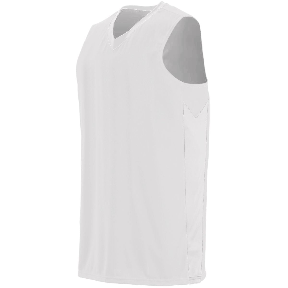 Augusta Sportswear Youth Block Out Jersey in White/White  -Part of the Youth, Youth-Jersey, Augusta-Products, Basketball, Shirts, All-Sports, All-Sports-1 product lines at KanaleyCreations.com