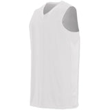 Augusta Sportswear Block Out Jersey in White/White  -Part of the Adult, Adult-Jersey, Augusta-Products, Basketball, Shirts, All-Sports, All-Sports-1 product lines at KanaleyCreations.com