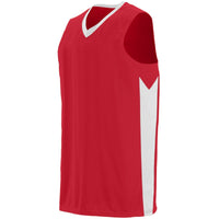Augusta Sportswear Block Out Jersey in Red/White  -Part of the Adult, Adult-Jersey, Augusta-Products, Basketball, Shirts, All-Sports, All-Sports-1 product lines at KanaleyCreations.com