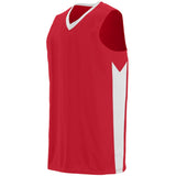 Augusta Sportswear Block Out Jersey in Red/White  -Part of the Adult, Adult-Jersey, Augusta-Products, Basketball, Shirts, All-Sports, All-Sports-1 product lines at KanaleyCreations.com