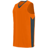 Augusta Sportswear Block Out Jersey in Power Orange/Slate  -Part of the Adult, Adult-Jersey, Augusta-Products, Basketball, Shirts, All-Sports, All-Sports-1 product lines at KanaleyCreations.com