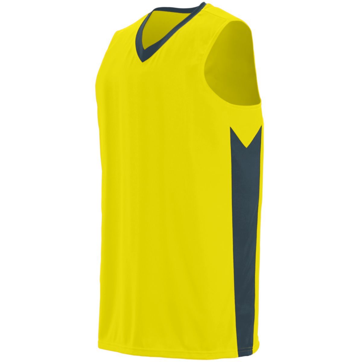 Augusta Sportswear Youth Block Out Jersey in Power Yellow/Slate  -Part of the Youth, Youth-Jersey, Augusta-Products, Basketball, Shirts, All-Sports, All-Sports-1 product lines at KanaleyCreations.com
