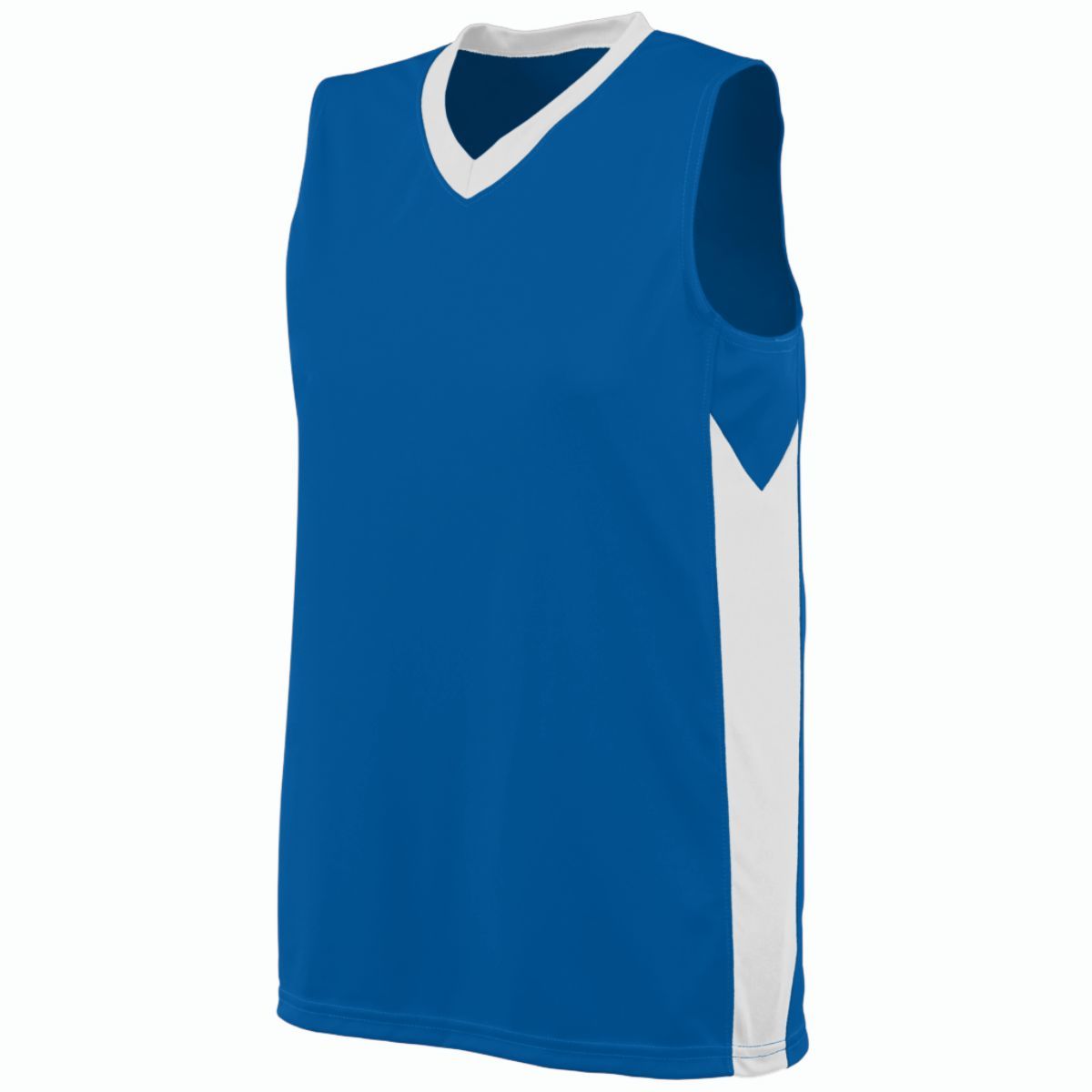 Augusta Sportswear Ladies Block Out Jersey in Royal/White  -Part of the Ladies, Ladies-Jersey, Augusta-Products, Basketball, Shirts, All-Sports, All-Sports-1 product lines at KanaleyCreations.com