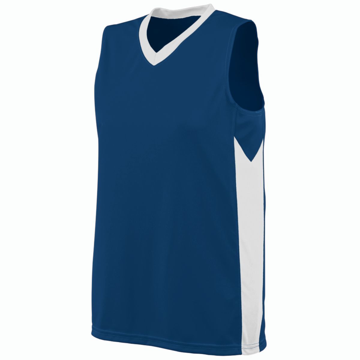 Augusta Sportswear Ladies Block Out Jersey in Navy/White  -Part of the Ladies, Ladies-Jersey, Augusta-Products, Basketball, Shirts, All-Sports, All-Sports-1 product lines at KanaleyCreations.com