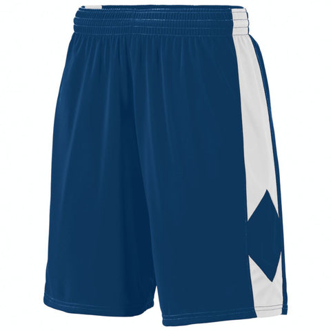 Augusta Sportswear Block Out Shorts in Navy/White  -Part of the Adult, Adult-Shorts, Augusta-Products, Basketball, All-Sports, All-Sports-1 product lines at KanaleyCreations.com