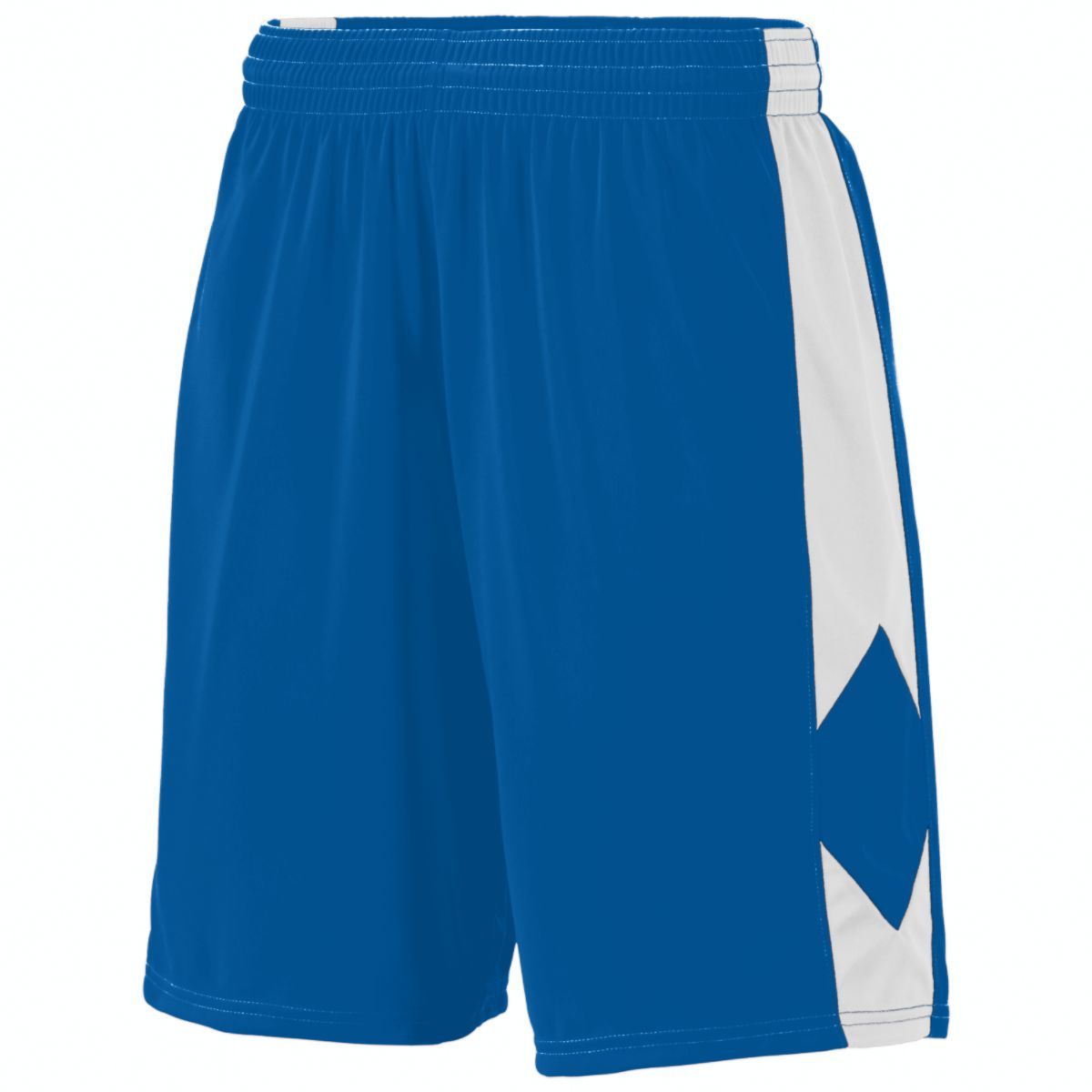 Augusta Sportswear Youth Block Out Shorts in Royal/White  -Part of the Youth, Youth-Shorts, Augusta-Products, Basketball, All-Sports, All-Sports-1 product lines at KanaleyCreations.com