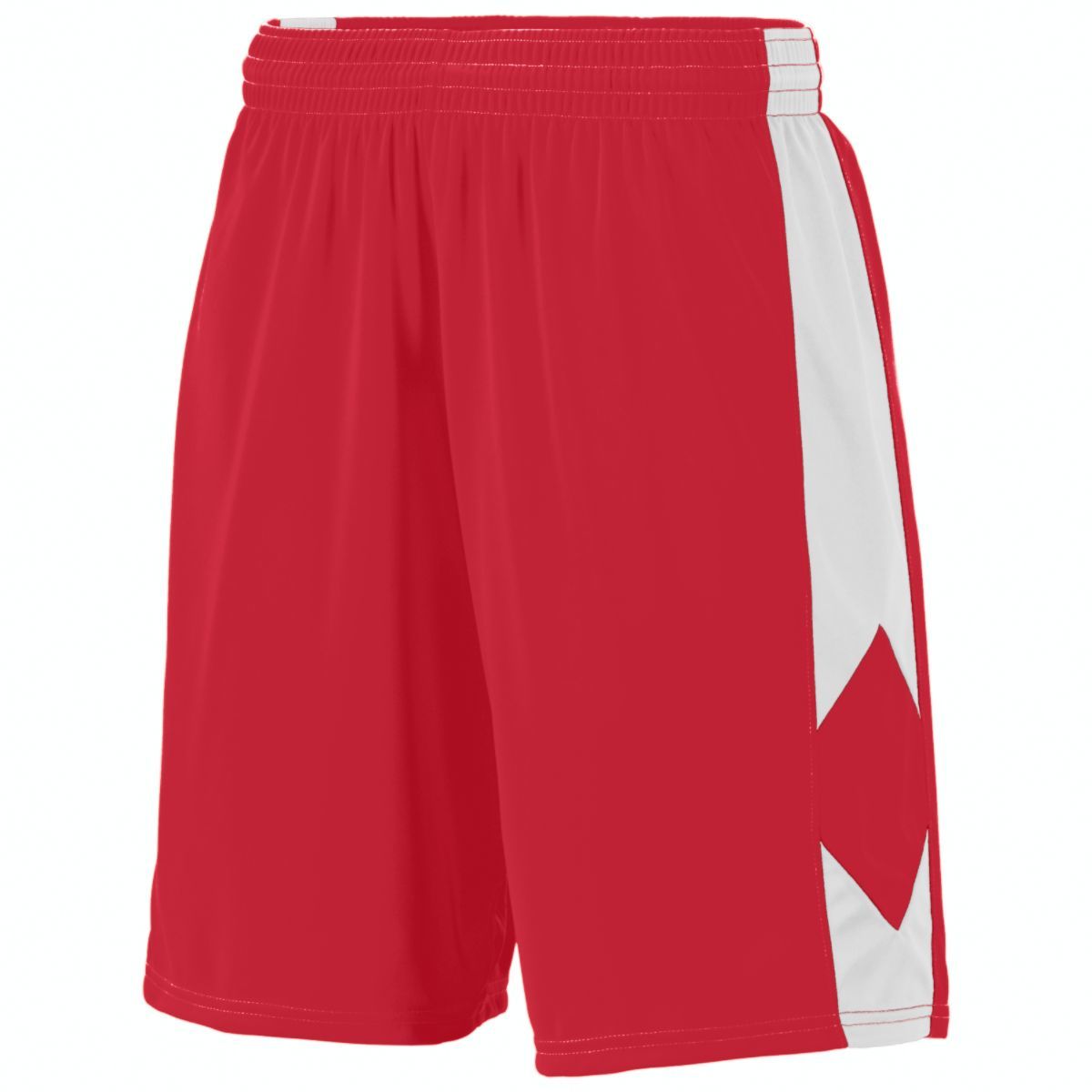 Augusta Sportswear Youth Block Out Shorts in Red/White  -Part of the Youth, Youth-Shorts, Augusta-Products, Basketball, All-Sports, All-Sports-1 product lines at KanaleyCreations.com