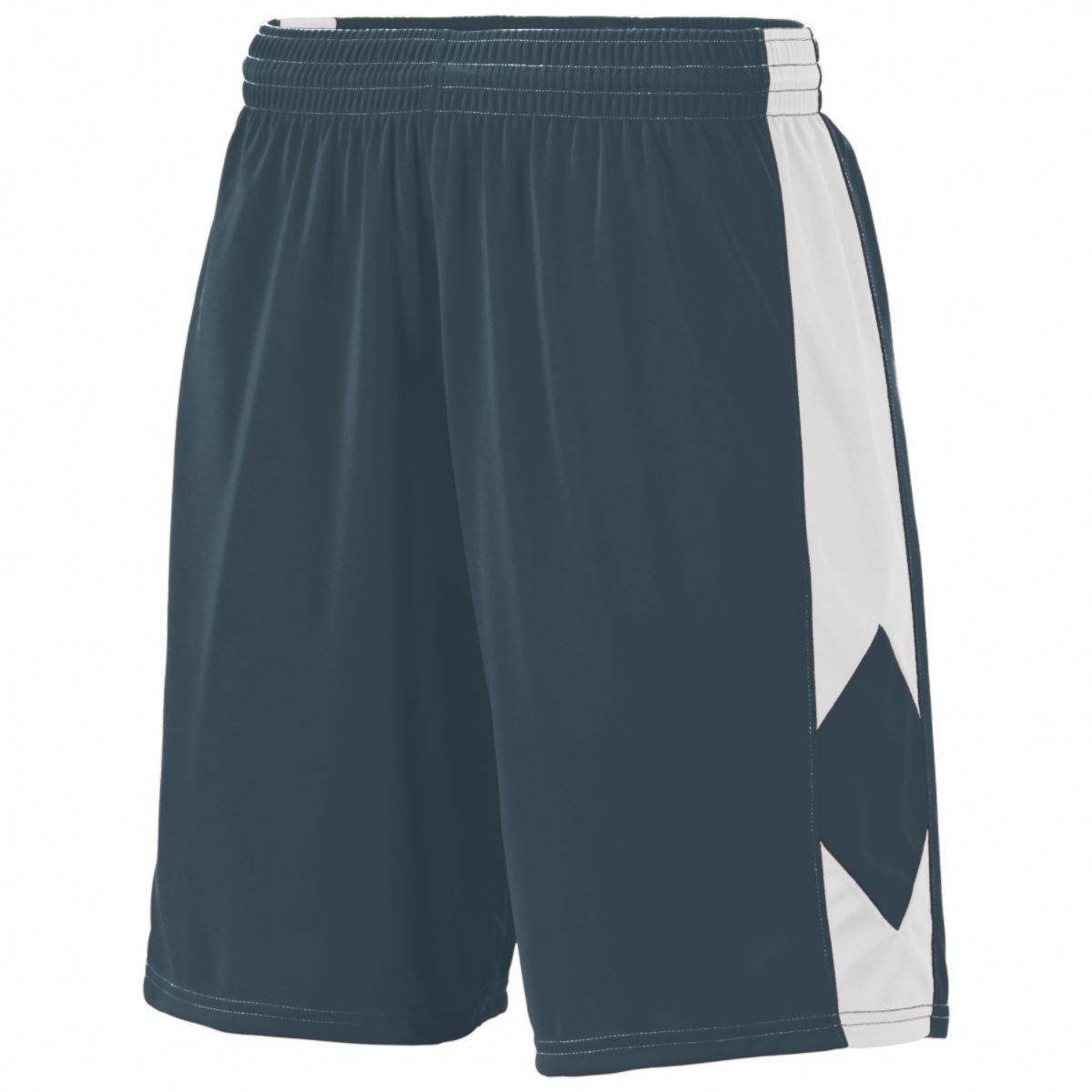 Augusta Sportswear Youth Block Out Shorts in Slate/White  -Part of the Youth, Youth-Shorts, Augusta-Products, Basketball, All-Sports, All-Sports-1 product lines at KanaleyCreations.com