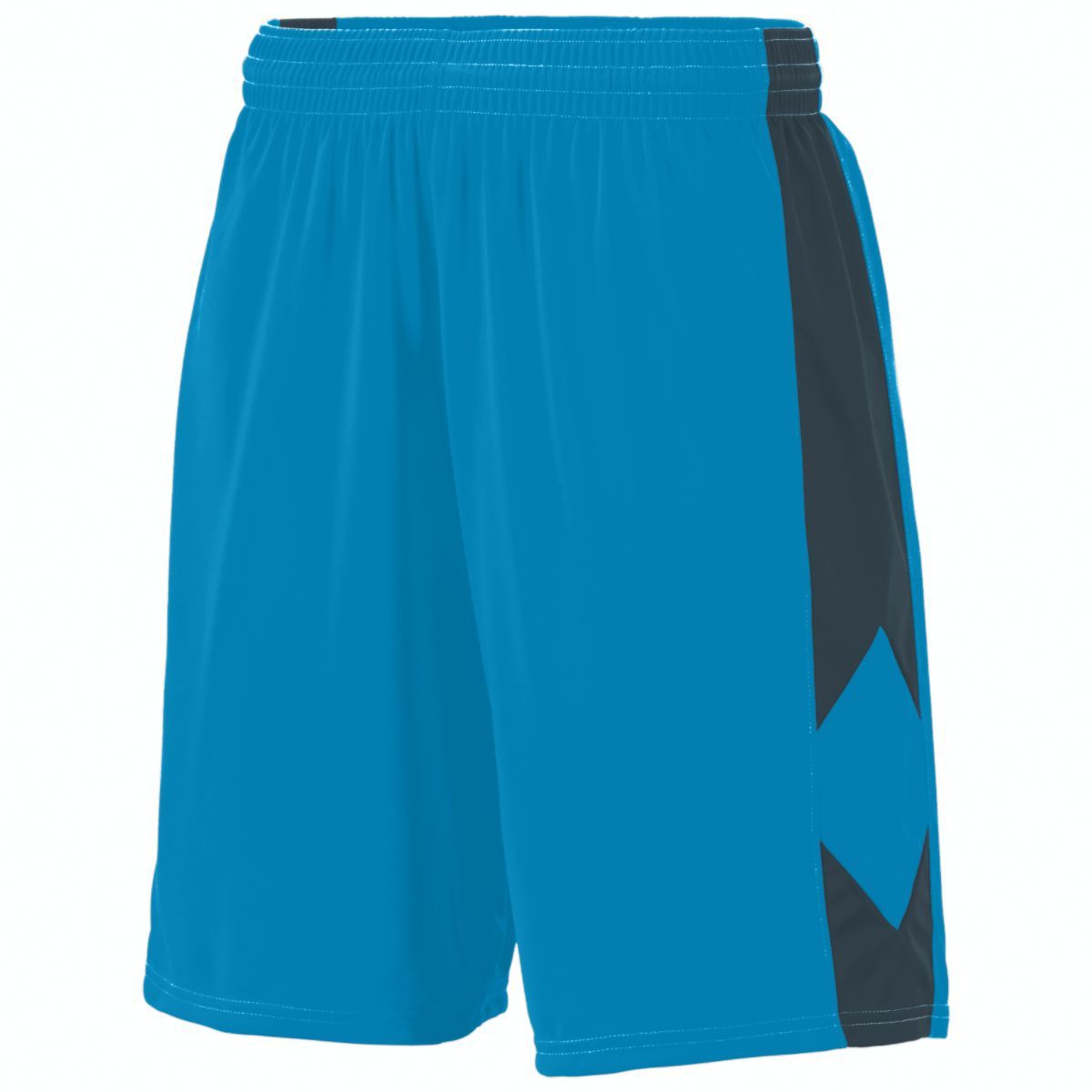 Augusta Sportswear Youth Block Out Shorts in Power Blue/Slate  -Part of the Youth, Youth-Shorts, Augusta-Products, Basketball, All-Sports, All-Sports-1 product lines at KanaleyCreations.com