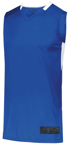 Augusta Sportswear Step-Back Basketball Jersey in Royal/White  -Part of the Adult, Adult-Jersey, Augusta-Products, Basketball, Shirts, All-Sports, All-Sports-1 product lines at KanaleyCreations.com