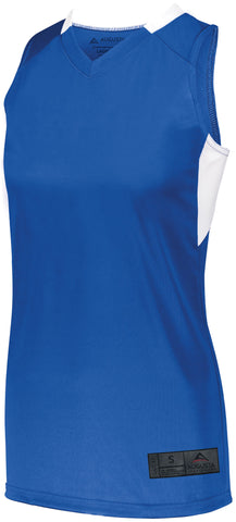 Augusta Sportswear Ladies Step-Back Basketball Jersey in Royal/White  -Part of the Ladies, Ladies-Jersey, Augusta-Products, Basketball, Shirts, All-Sports, All-Sports-1 product lines at KanaleyCreations.com