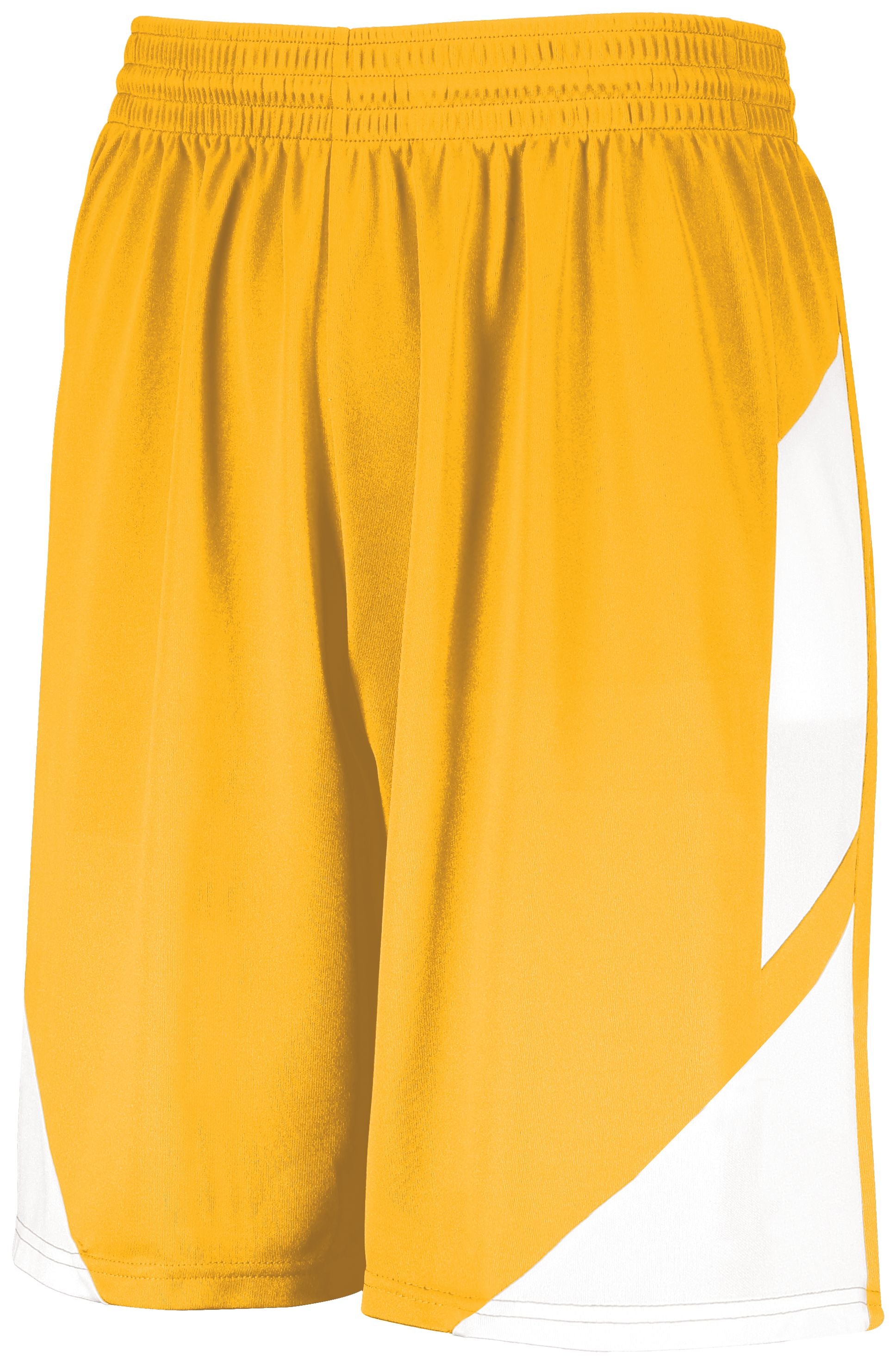 Augusta Sportswear Step-Back Basketball Shorts in Gold/White  -Part of the Adult, Adult-Shorts, Augusta-Products, Basketball, All-Sports, All-Sports-1 product lines at KanaleyCreations.com