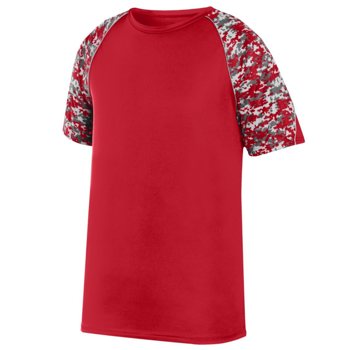 Augusta Sportswear Color Block Digi Camo Jersey in Red/Red Digi/Silver  -Part of the Adult, Adult-Jersey, Augusta-Products, Baseball, Shirts, All-Sports, All-Sports-1 product lines at KanaleyCreations.com