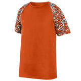 Augusta Sportswear Color Block Digi Camo Jersey in Orange/Orange Digi/Silver  -Part of the Adult, Adult-Jersey, Augusta-Products, Baseball, Shirts, All-Sports, All-Sports-1 product lines at KanaleyCreations.com