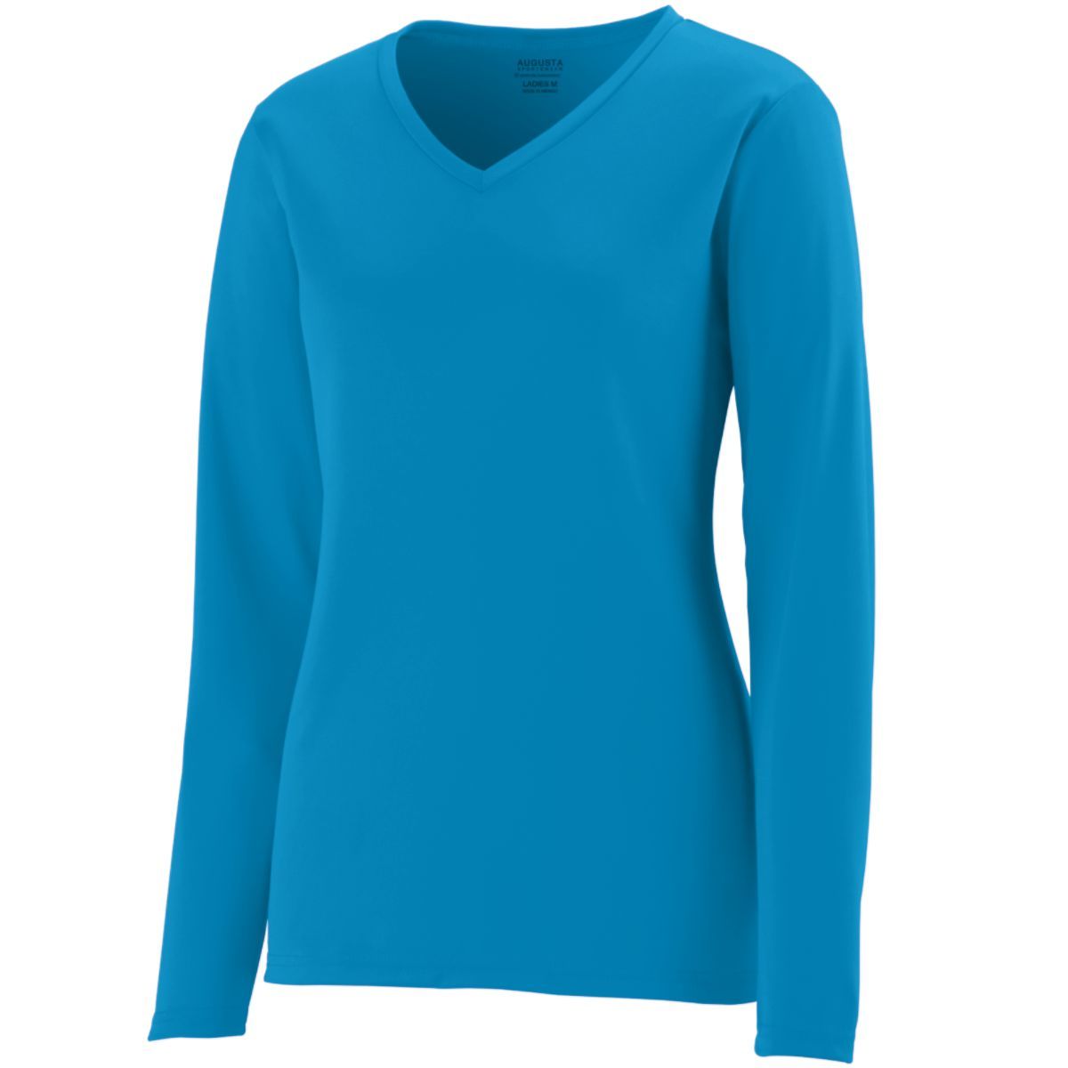 Augusta Sportswear Ladies Long Sleeve Wicking T-Shirt in Power Blue  -Part of the Ladies, Ladies-Tee-Shirt, T-Shirts, Augusta-Products, Shirts product lines at KanaleyCreations.com