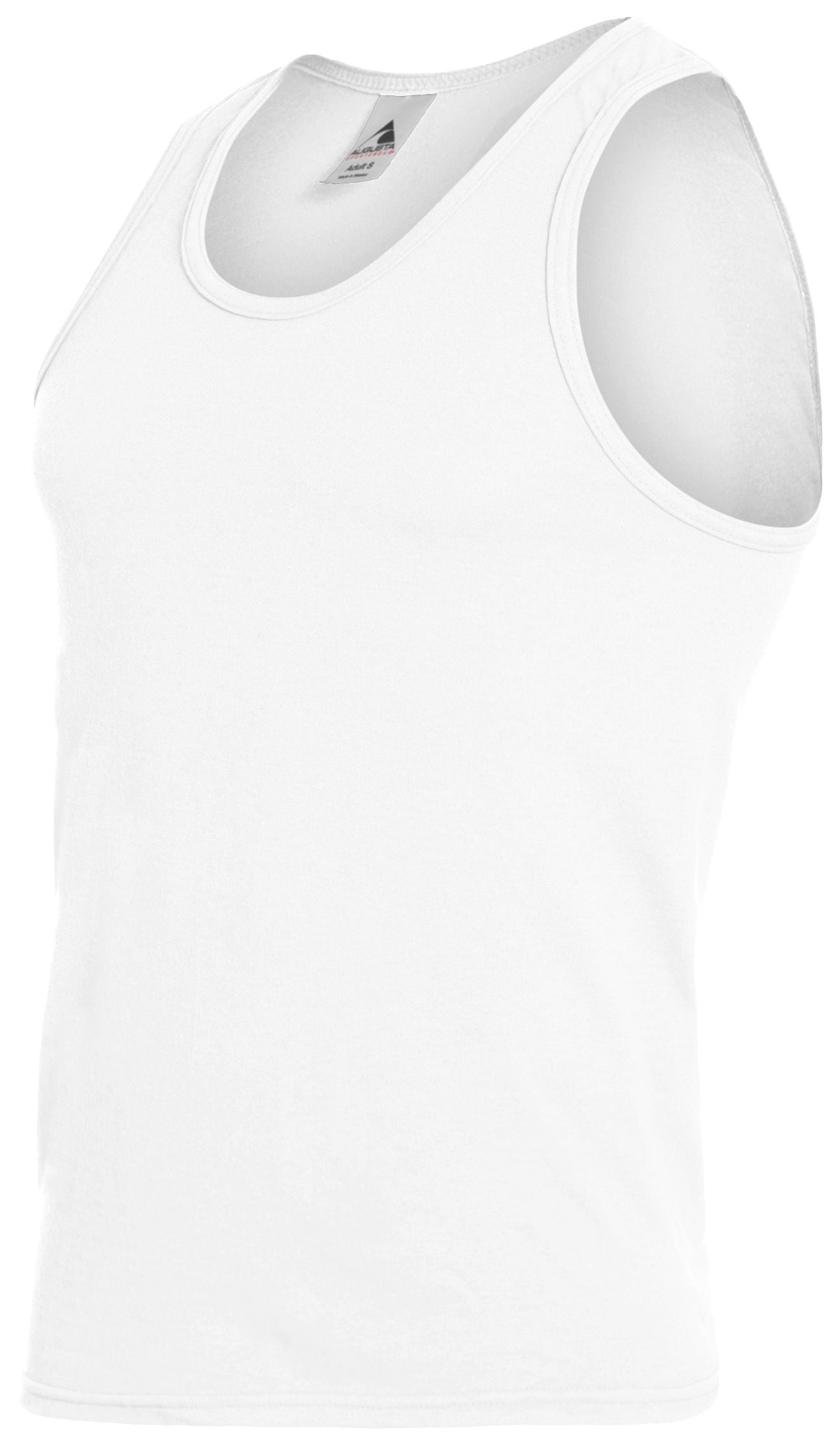 Augusta Sportswear Youth Poly/Cotton Athletic Tank in White  -Part of the Youth, Youth-Tank, Augusta-Products, Tennis, Shirts product lines at KanaleyCreations.com