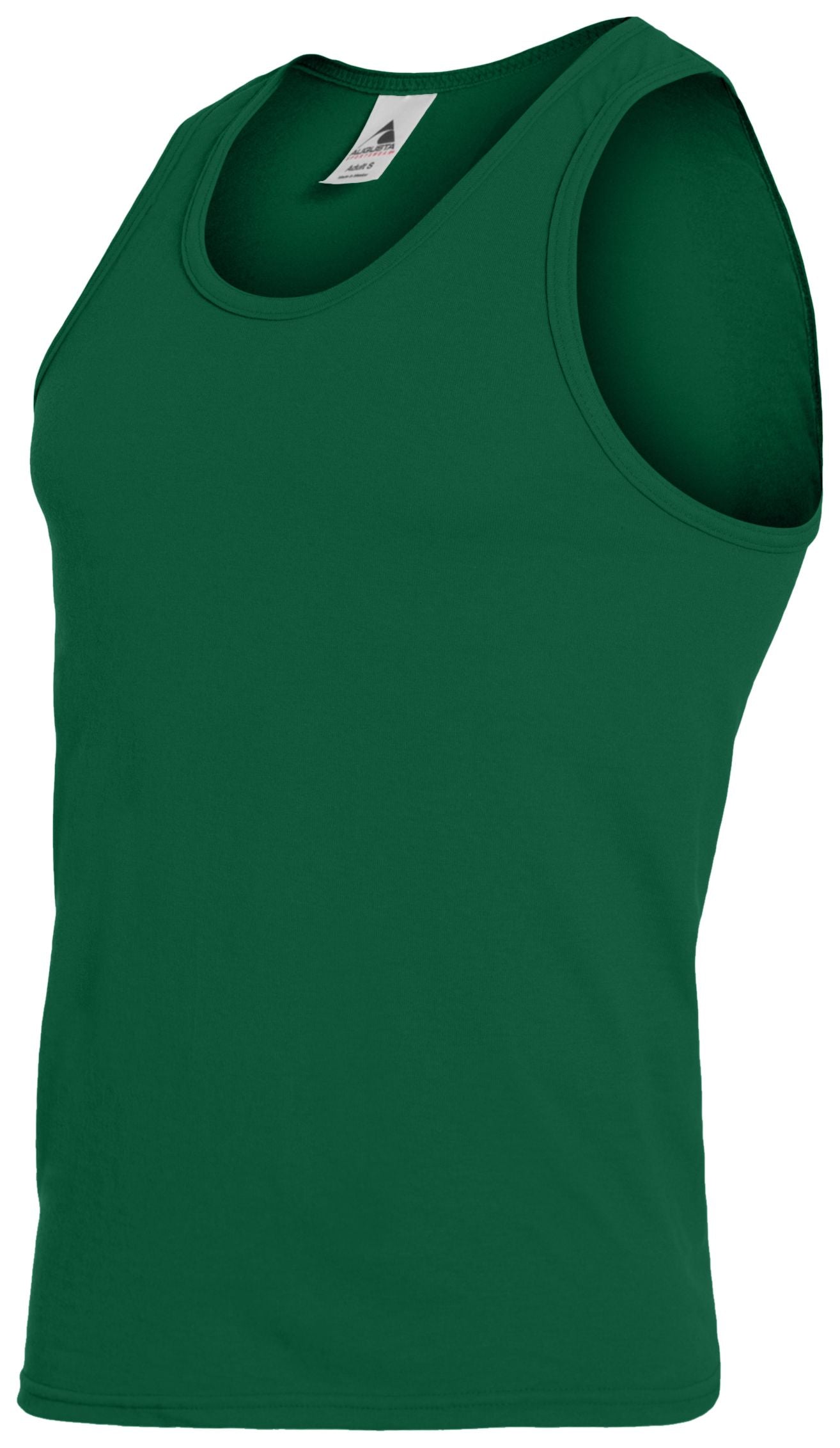 Augusta Sportswear Poly/Cotton Athletic Tank in Dark Green  -Part of the Adult, Adult-Tank, Augusta-Products, Tennis, Shirts product lines at KanaleyCreations.com