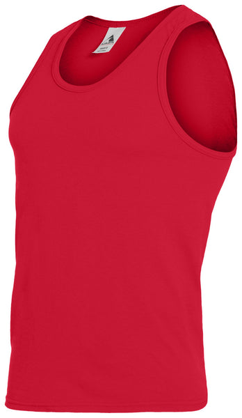 Augusta Sportswear Poly/Cotton Athletic Tank in Red  -Part of the Adult, Adult-Tank, Augusta-Products, Tennis, Shirts product lines at KanaleyCreations.com