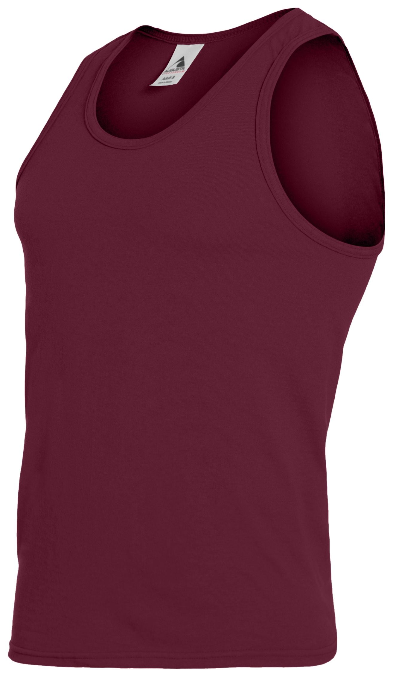 Augusta Sportswear Youth Poly/Cotton Athletic Tank in Maroon  -Part of the Youth, Youth-Tank, Augusta-Products, Tennis, Shirts product lines at KanaleyCreations.com