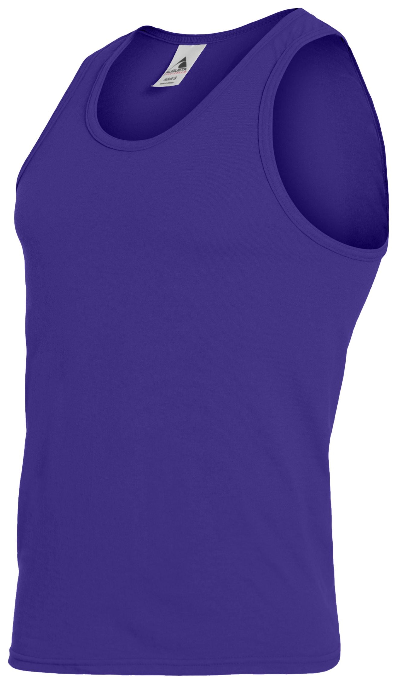 Augusta Sportswear Poly/Cotton Athletic Tank in Purple  -Part of the Adult, Adult-Tank, Augusta-Products, Tennis, Shirts product lines at KanaleyCreations.com