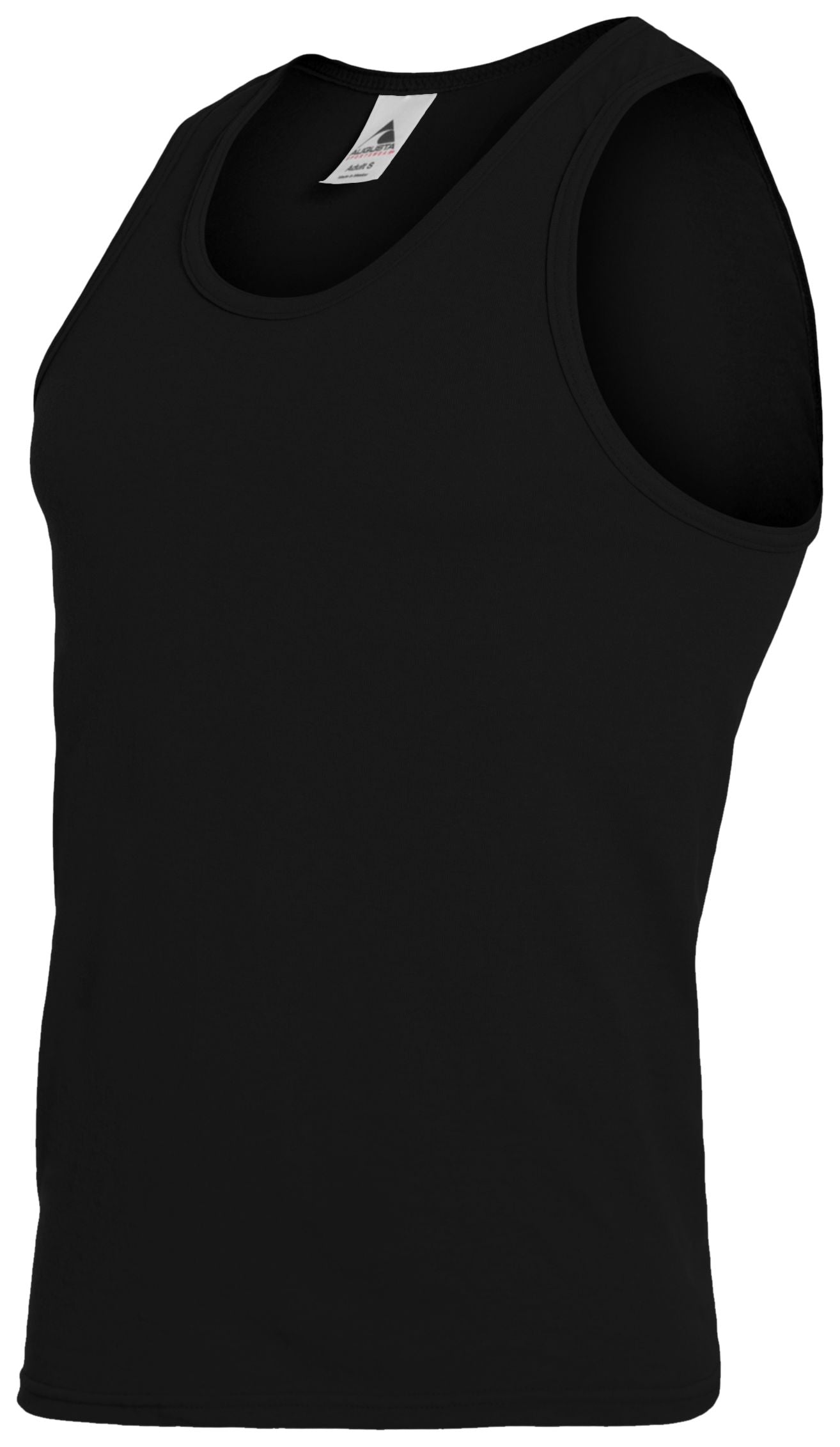 Augusta Sportswear Poly/Cotton Athletic Tank in Black  -Part of the Adult, Adult-Tank, Augusta-Products, Tennis, Shirts product lines at KanaleyCreations.com