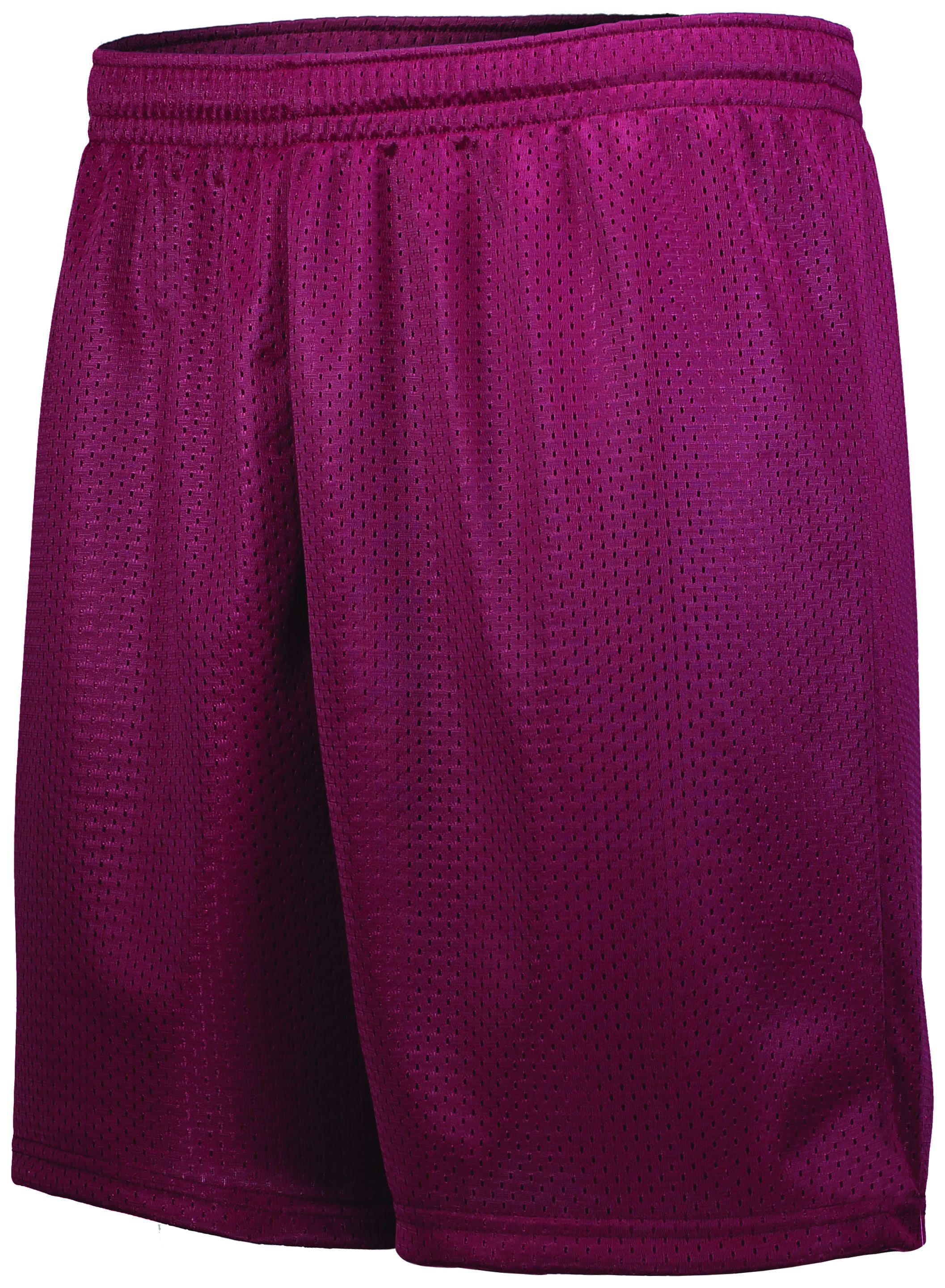 Augusta Sportswear Youth Tricot Mesh Shorts in Maroon (Hlw)  -Part of the Youth, Youth-Shorts, Augusta-Products product lines at KanaleyCreations.com