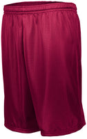 Augusta Sportswear Longer Length Tricot Mesh Shorts in Red  -Part of the Adult, Adult-Shorts, Augusta-Products product lines at KanaleyCreations.com