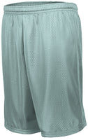 Augusta Sportswear Longer Length Tricot Mesh Shorts in Silver  -Part of the Adult, Adult-Shorts, Augusta-Products product lines at KanaleyCreations.com